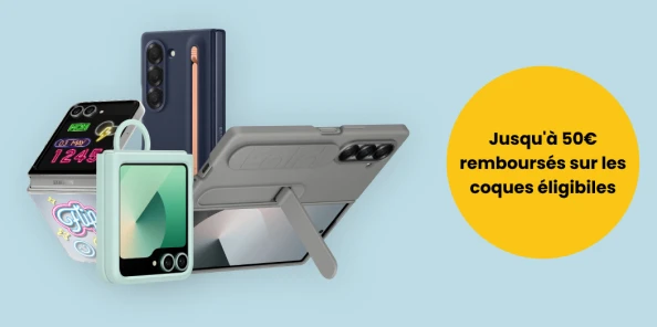 Jusqu'à 50€ remboursés sur les coques éligibles